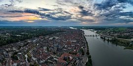 Sunset over the River IJssel by Evert Jan Kip
