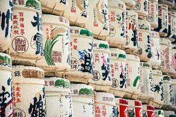 Sakefang in der Nähe des Meiji-Schreins in Tokio, Japan