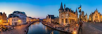 Panorama vom Graslei Hafen Gent in Belgien von FineArt Panorama Fotografie Hans Altenkirch