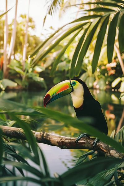 Toucan in the tropical garden by Poster Art Shop
