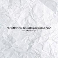 Creativity is intelligence having fun