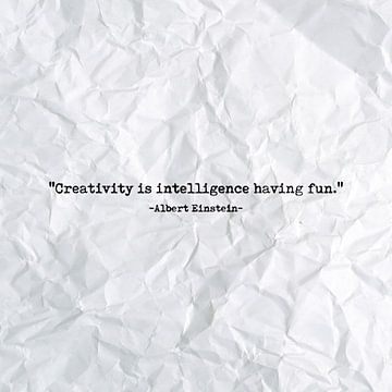 Creativity is intelligence having fun van Maarten Knops