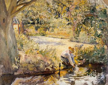 Das Ufer des Flusses Yèvre van Peter Balan