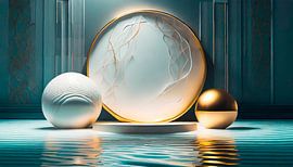 Designballen met wit en goud