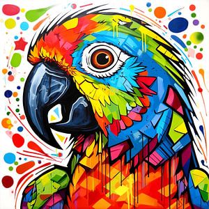 Bunter Pop Art Papagei