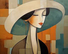 Frau mit Hut 118.68 von Blickfänger Gemälde