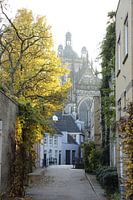straatje Den Bosch, uitzicht op Sint Jans kerk