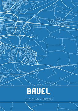 Blauwdruk | Landkaart | Bavel (Noord-Brabant) van Rezona