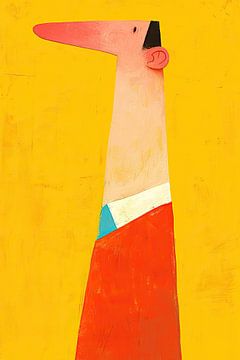 Abstract Vogel | Sharp Nose Style van ARTEO Schilderijen