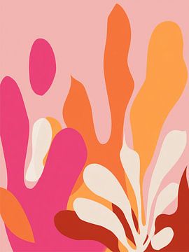 Orange Rosa Abstrakt von Gypsy Galleria