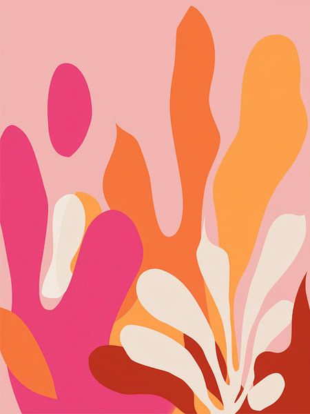 Orange Pink Abstract by Gypsy Galleria