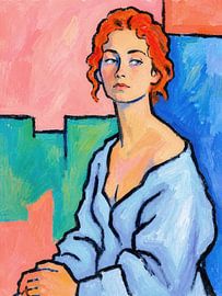 Ginger in blue