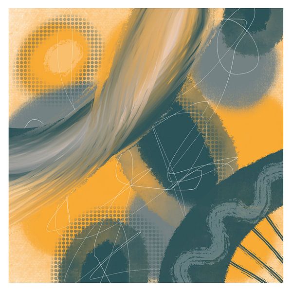 Orange tile abstract by Alyona Judina