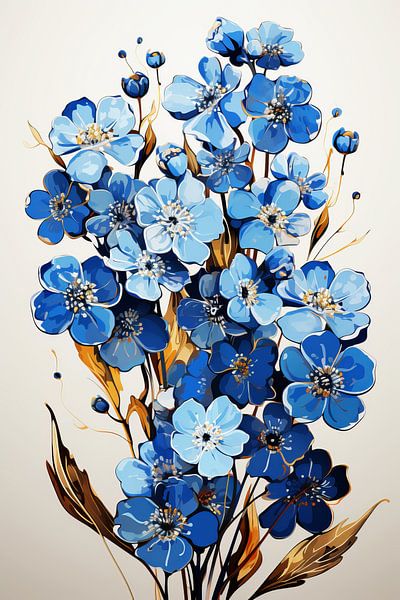 Lost in Time: Blue Forget-Me-Nots by ByNoukk