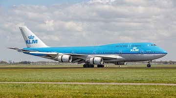 KLM Boeing 747-400M verkeersvliegtuig.