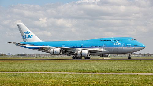 KLM Boeing 747-400M verkeersvliegtuig.