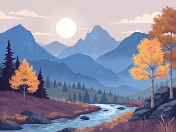 Fluisteringen van herfst in de vallei van Artistic