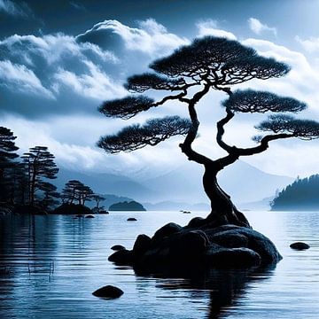 Eenzame boom, Japandi . ( 1 ) van Ineke de Rijk