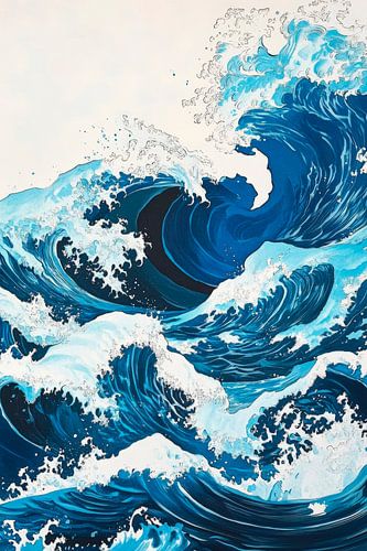Dramatische golven in de oceaan