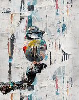 Abstract beeld van een pimpelmees