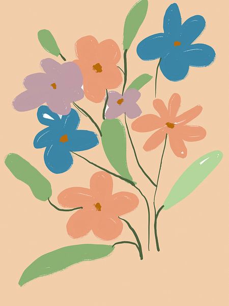 Pastel Flowers by Treechild
