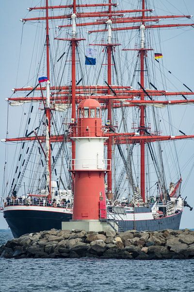 Windjammer on the Baltic Sea during the Hanse Sail by Rico Ködder