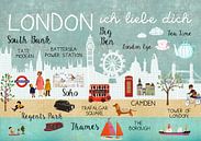 Londen - Ik hou van je collage van Green Nest thumbnail