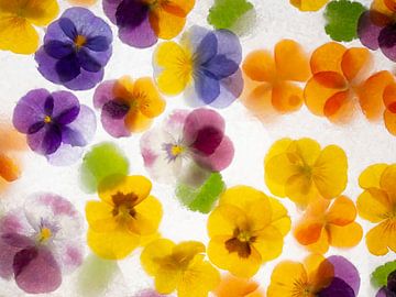 Violets in ice cream