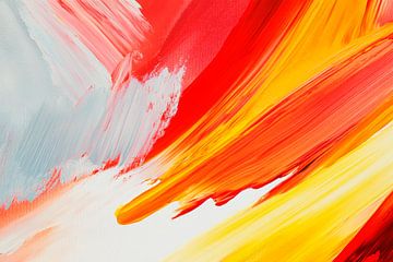 Bright explosion of colour in red and yellow by Poster Art Shop