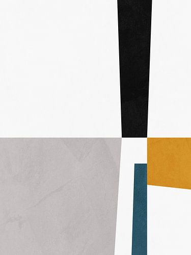 Moderne abstracte organische geometrische kleurschilderkunst