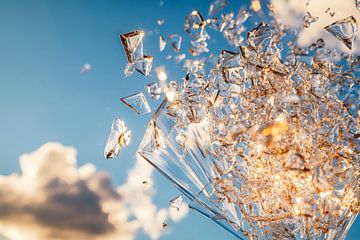 Glittering play of light through broken glass by Poster Art Shop