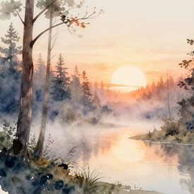 Silence in the morning mist by Kristin M