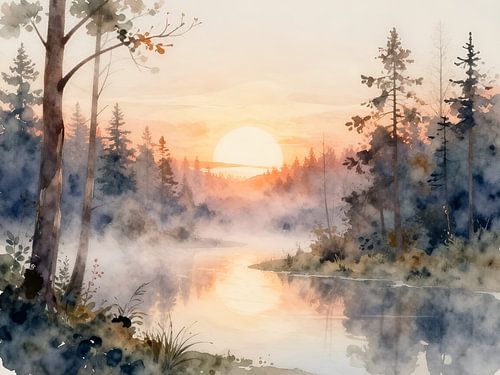 Stilte in de ochtendmist