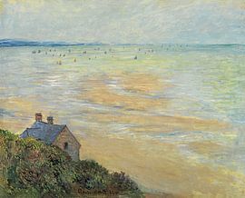 De hut in Trouville, eb, Claude Monet