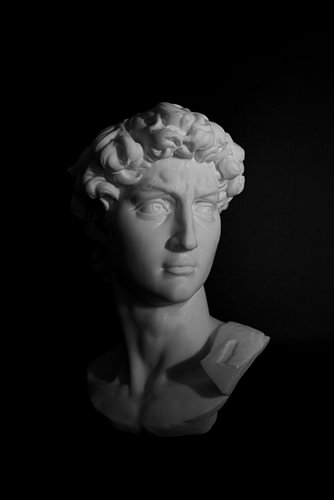 Michelangelo's David: An Iconic Masterpiece in Black and White