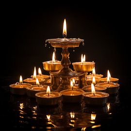 Schmelzender Kerzenschein