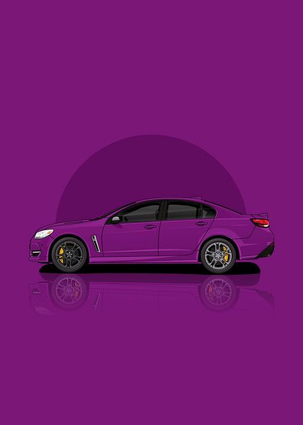 Kunst Auto chevrolet ss lila von D.Crativeart