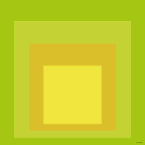 Abstract Green Yellow Square – Minimalist Colour Study