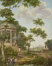 Arcadisch landschap met een tempel, Jurriaen Andriessen van Meesterlijcke Meesters thumbnail