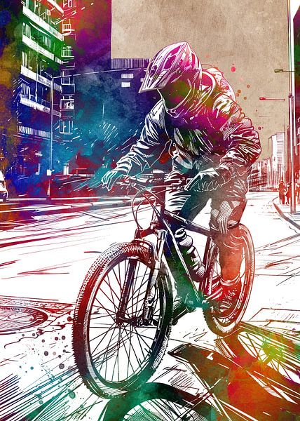 Radsport Kunst #Radfahren #Sport #Fahrrad von JBJart Justyna Jaszke