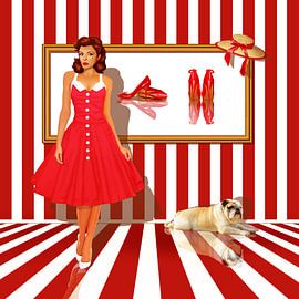 Series: The Women's Quartet No.1 in red - white by Monika Jüngling