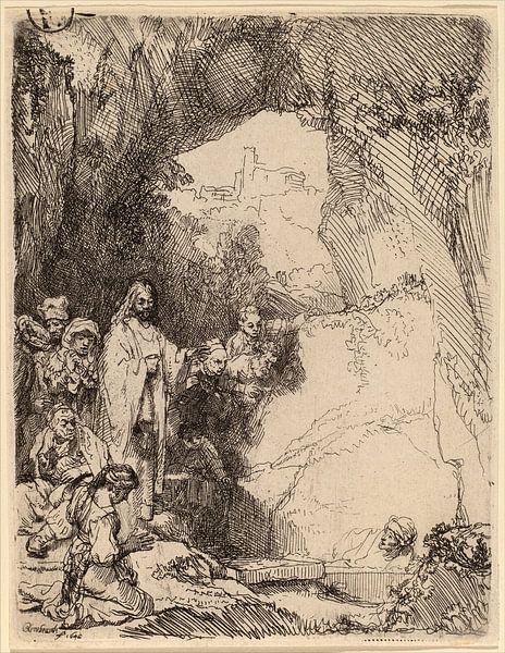 Rembrandt van Rijn De opwekking van Lazarus van Rembrandt van Rijn