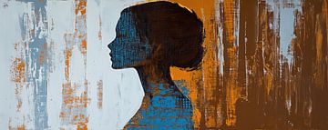 Vrouwenprofiel | Urban Solitude van De Mooiste Kunst