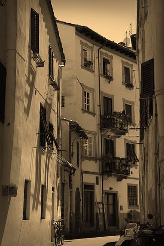 Toscane Italië Lucca Binnenstad Sepia