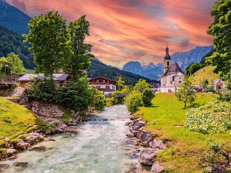 Skyline of Ramsau in Berchtesgaden von Animaflora PicsStock