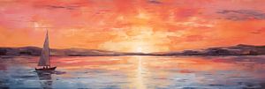 Segeln mit Sonnenuntergang
