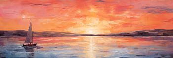 Segeln mit Sonnenuntergang