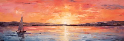 Zeilen met Zonsondergang