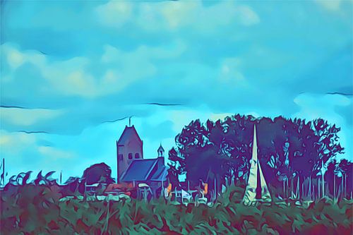 Grouw seen from the water