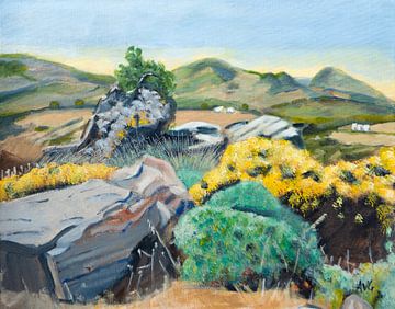 Landschaft auf Naxos Gr. von Antonie van Gelder Beeldend kunstenaar